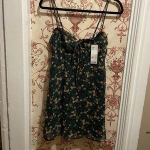 UO green floral dress